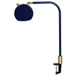 Aria Globe Clamp Table Lamp - Navy Blue