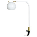Aria Globe Clamp Table Lamp - White
