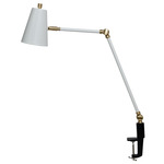 Aria Adjustable Clamp Table Lamp - White