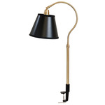 Aria Hook Clamp Table Lamp - Weathered Brass / Black