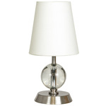 Bryson B201 Accent Lamp - Satin Nickel / White Linen