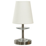 Bryson B204 Accent Lamp - Satin Nickel / White Linen