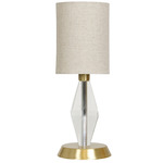 Bryson B205 Accent Lamp - Satin Brass / Cream