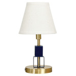 Bryson B208 Accent Lamp - Satin Brass / Navy Blue / Off White