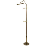 River North Adjustable Picture Easel Floor Lamp - Antique Brass