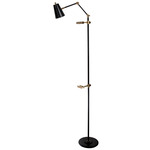 River North Cone Easel Floor Lamp - Black