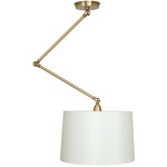 Uptown Pendant - Satin Brass / Off White