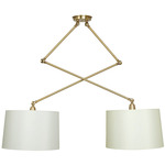 Uptown Pendant - Satin Brass / Off White