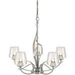 Flora Twining Chandelier - Sterling / Clear