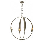 Double Cirque Chandelier - Sterling