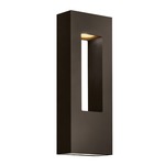 Atlantis Wide Outdoor Wall Light - Bronze / Etched Glass