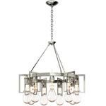 Apothecary Circular Chandelier - Sterling / Clear