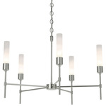 Vela Chandelier - Sterling / Frosted