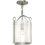 Bow Tall Semi Flush Ceiling Light - Sterling / Clear