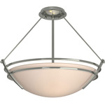 Presidio Tryne Semi Flush Ceiling Light - Sterling / Sand