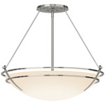 Presidio Tryne Semi Flush Ceiling Light - Sterling / Opal