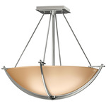 Compass Semi Flush Ceiling Light - Sterling / Sand