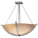 Compass Semi Flush Ceiling Light - Sterling / Sand