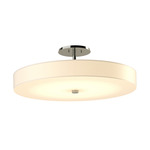 Disq Ceiling Light Fixture - Sterling / Spun Frost