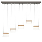 More Cowbell Linear Multi Light Pendant - Dark Smoke / Clear