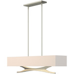 Moreau Linear Pendant - Sterling / Flax