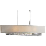 Oceanus Linear Pendant - Sterling / Flax