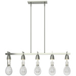 Apothecary Linear Pendant - Sterling / Clear