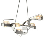 Graffiti Linear Pendant - Sterling / Clear