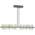 Hildene Large Linear Pendant - Dark Smoke / Sterling