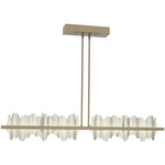 Hildene Large Linear Pendant - Soft Gold / Sterling