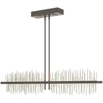 Gossamer Linear Stem Pendant - Dark Smoke / Sterling