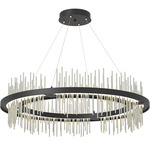 Gossamer Circular Pendant - Black / Sterling