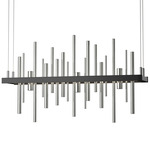 Cityscape Small Linear Pendant - Black / Sterling