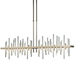 Cityscape Large Linear Pendant - Soft Gold / Sterling