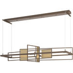Summer Linear Pendant - Bronze / Soft Gold