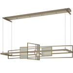 Summer Linear Pendant - Soft Gold / Vintage Platinum