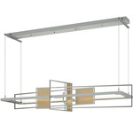 Summer Linear Pendant - Vintage Platinum / Soft Gold