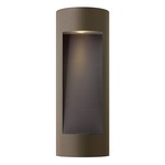 Luna LED Rounded Outdoor Wall Light - Bronze / Etched Glass