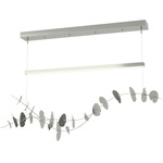 Lily Linear Pendant - Sterling / Natural Iron
