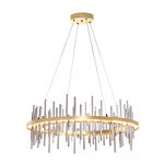 Cityscape Circular Chandelier - Sterling / Vintage Platinum