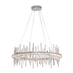 Cityscape Circular Chandelier - Vintage Platinum / Sterling