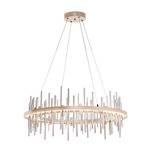 Cityscape Circular Chandelier - Soft Gold / Sterling
