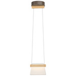 Cowbell Mini Pendant - Bronze / Clear and Frosted