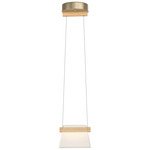 Cowbell Mini Pendant - Soft Gold / Clear and Frosted