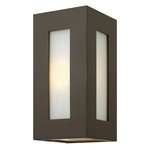 Dorian Outdoor Wall Light - Bronze / White Etched