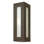 Dorian Outdoor Wall Light - Bronze / White Etched