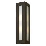 Dorian Outdoor Wall Light - Bronze / White Etched