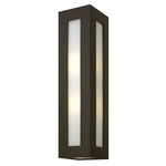 Dorian Outdoor Wall Light - Bronze / White Etched