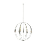 Double Cirque Chandelier - Sterling