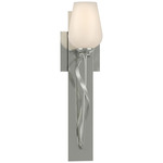 Flora Torch Wall Sconce - Sterling / Opal